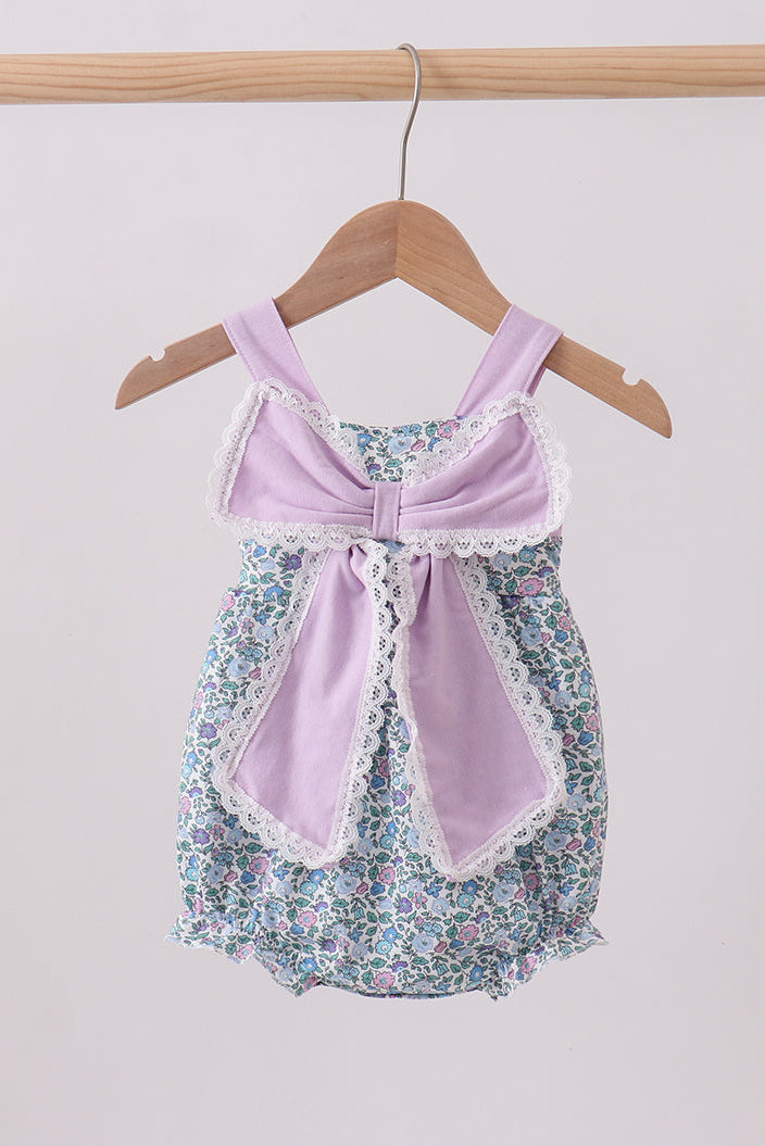 Purple Floral Bow Bubble