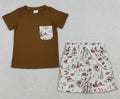 Western Horse Riding Cowboy Shorts Set
