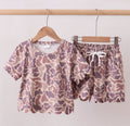 Girls Camo Scalloped Shorts Set