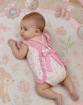 Flower Bows Pink Baby Girls Romper