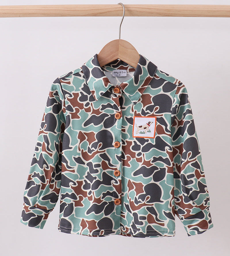 Camo Huntin' Pup Buttonup