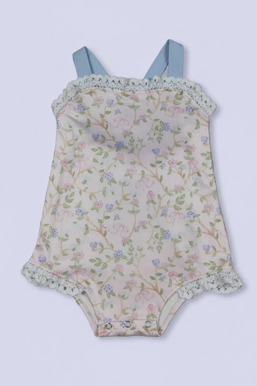 Flower Bows Baby Girls Romper