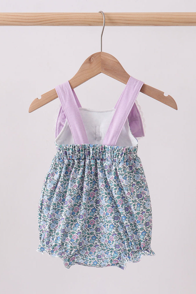 Purple Floral Bow Bubble